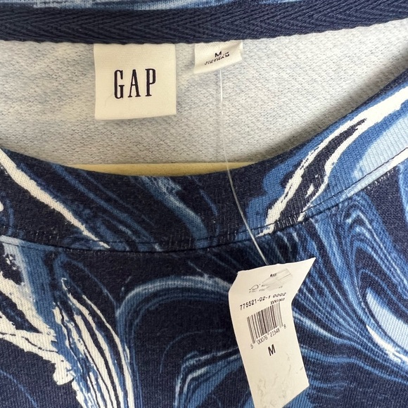 ⭐️ 3/$25 NWT Gap Marbled Blue Pullover Sweatshirt - Picture 5 of 9